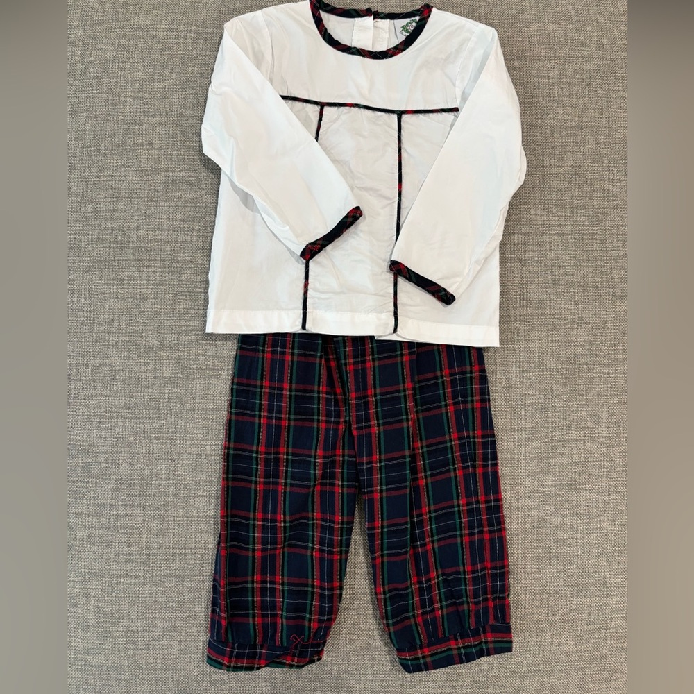 Cecil and Lou boys Christmas pant and top set